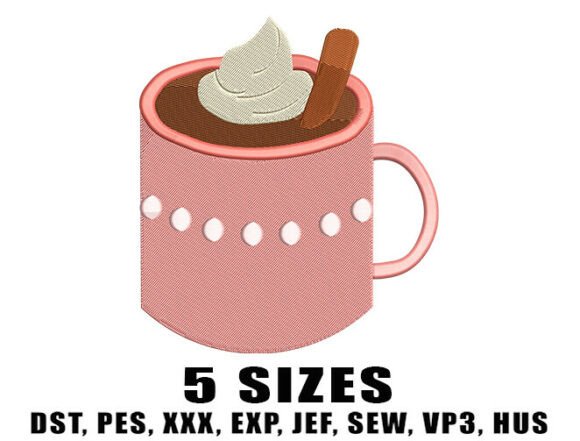 Christmas Hot Cocoa Embroidery Designs