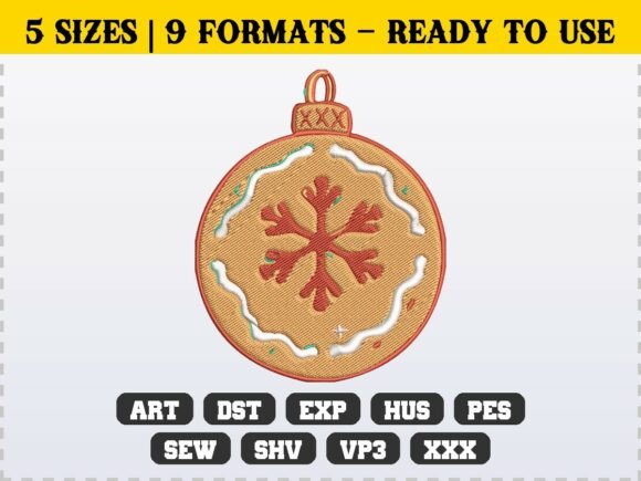 Christmas Ornament Snowflake Embroidery