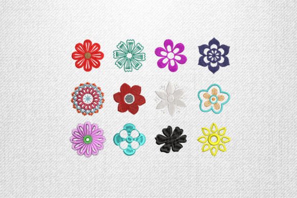 Colorful Floral Embroidery Set
