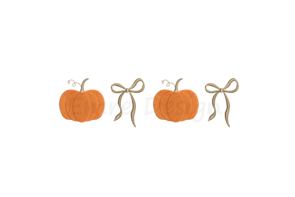 Coquette Pumpkin Embroidery Design