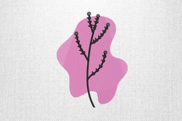 Floral Branch Embroidery Art Pattern