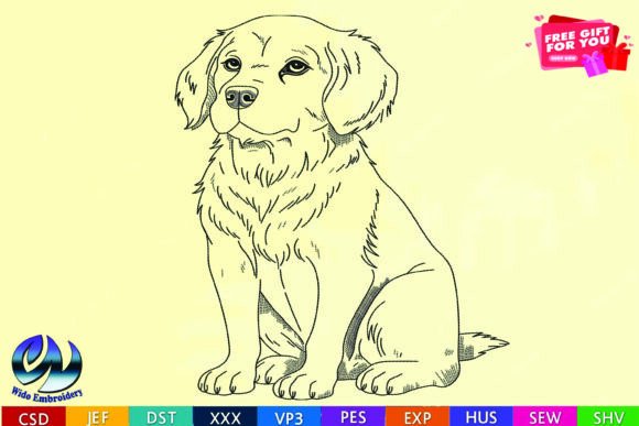 Labrador Embroidery Design,10 Formats