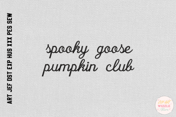 Spooky Goose Pumpkin Embroidery Design