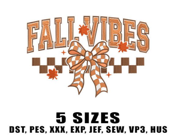 Thankful Fall Vibes Embroidery Design