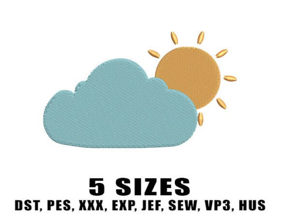 Weather Icons Embroidery Designs